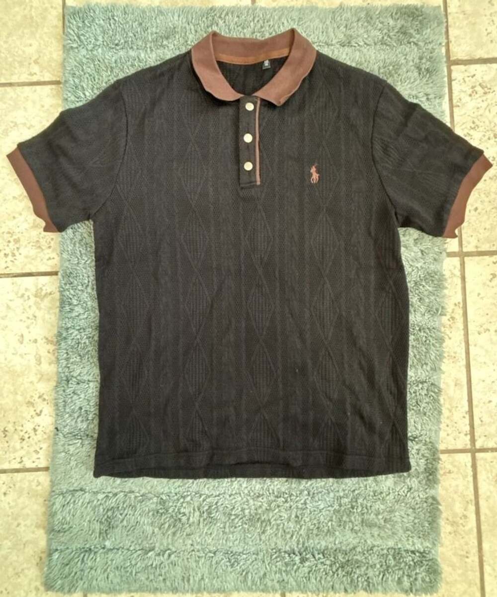 Polo Ralph Lauren Men's Short Sleeve Cable Knit Polo Shirt